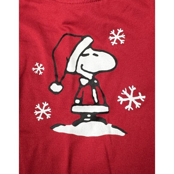 Munki Unisex 9m Peanuts Santa Snoopy Woodstock Baby Pajama Set Red Grey 9 M - Picture 3 of 11